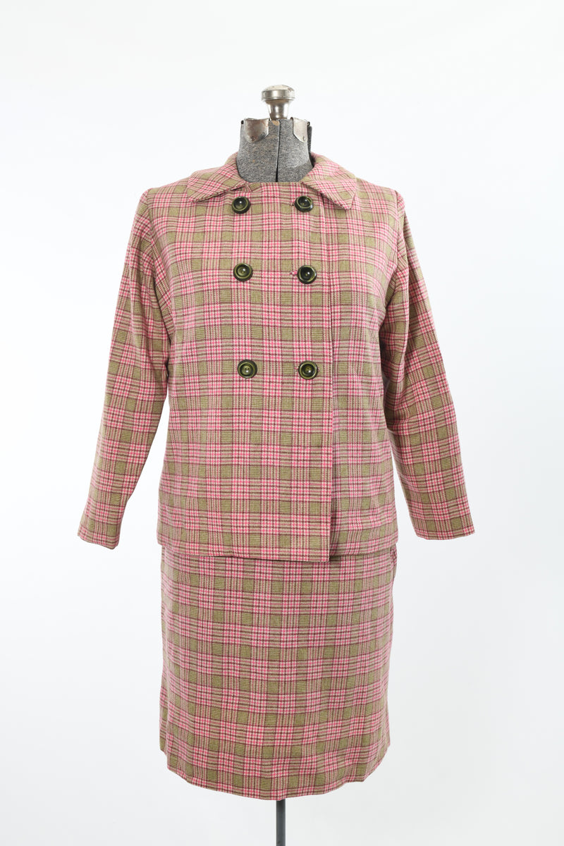 1960s pink 2024 skirt suit