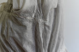 Antique 1910s Large White Cotton Voile Pin Tucked Bodice Nightgown