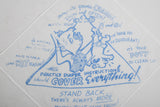 Vintage 1960s Novelty Print Dad To Be Gift Handkerchief