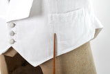 Vintage Late 20s Early 30s White Pique Cotton Backless Formal Waistcoat Vest