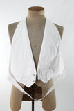 Vintage Late 20s Early 30s White Pique Cotton Backless Formal Waistcoat Vest