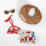Vintage 1950s 18 Inch Doll Beach Outfit for Cissy | Bikini, Sun Hat, Sunglasses