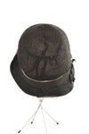 Vintage 1930s Size 23 Black Beige Straw Ribbon Brimmed Slouch Hat | by Parkway Hats