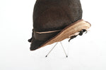 Vintage 1930s Size 23 Black Beige Straw Ribbon Brimmed Slouch Hat | by Parkway Hats