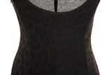 Vintage 1990s Size 6 Leopard Print Sparkle Brown Bronze Evening Dress | by Scott McClintock
