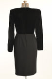 Vintage 1990s Medium Black Long Sleeve Cocktail Dress | by Valentino Miss V