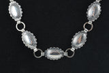 Vintage 1950s Silver Concho Costume Jewelry Short Necklace | 16.5" Length