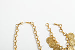 Vintage 1960s Gold Panama Coin Balboa Costume Necklace Bracelet Set