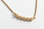Vintage 1970s Swarovski Crystal Gold Ball Bar Necklace Earrings Set | by Swarovski