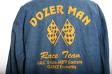 Vintage 1980s XL Blue Denim Dozer Man Racing Team Graphic Jacket | by Sportsmaster