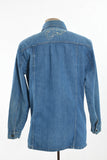 Vintage 1970s Medium Denim Blue Hippy Embroidered Jean Jacket Shirt | by JC Penney no