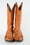 Vintage 1960s 10D Brown Leather Cowboy Heeled Boots | by Tony Lama