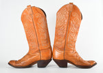 Vintage 1960s 10D Brown Leather Cowboy Heeled Boots | by Tony Lama