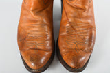 Vintage 1960s 10D Brown Leather Cowboy Heeled Boots | by Tony Lama