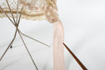 Vintage 1920s Cream Mesh Silk Ribbon Cloche Boudoir Cap