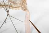 Vintage 1920s Cream Mesh Silk Ribbon Cloche Boudoir Cap