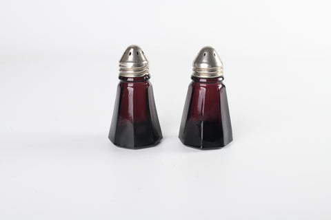 Pair of 1950s Pink Salt and Pepper Shakers