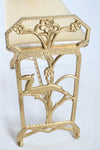 Vintage 1920s Gold Deer Art Deco Cast Iron Vanity Bench