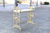 Vintage 1920s Gold Deer Art Deco Cast Iron Vanity Bench