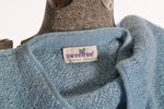 Vintage 1960s Medium Blue Mohair Wool V Neck Cardigan Sweater | by Sweetree