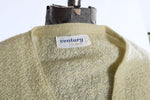Vintage 1960s Medium Yellow Green Mohair Wool V Neck Cardigan Sweater | by Century