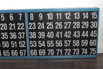 Vintage 1970s Blue Metal Bingo Flashboard Sign -  91.5" X 29.25" | by Capitali