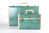 Vintage 1950s Bermuda Green Streamlite Overnight Suitcase | by Samsonite