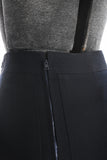 Vintage 1970s Small Navy Blue Classic Wool Pleated Midi Skirt | by Céline Paris