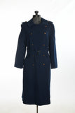 Vintage 1970s XS Navy Blue Double Breasted Princess Coat