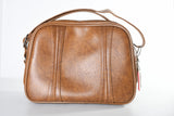 Vintage 1970s Brown Vinyl Escort Carry On Travel Shoulder Bag | by American Tourister