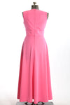 Vintage 1970s Medium Bubblegum Pink Sleeveless Maxi Dress