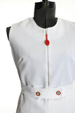 Vintage 1970s XS White Mini Tennis Dress Set