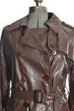 Vintage 1970s Medium Brown Leather Trench Coat | by Winners Circle Fashions for Lord & Taylor