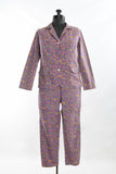 Vintage 1960s XS Purple Floral Flower Power Pants Suit Set | Fashioned by Starlight