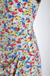 Vintage 1980s Does 40s Medium Floral Sleeveless Dress | by April Rain