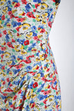 Vintage 1980s Does 40s Medium Floral Sleeveless Dress | by April Rain
