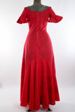 Vintage 1950s Small Red Hibiscus Holomu'u Maxi Hawaiian Dress | by Dorothea Hawaii