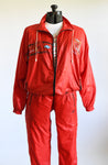 Vintage 1990s Medium Red Ski Graphic 3 Piece Windbreaker Suit Set | by Puma