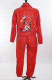 Vintage 1990s Medium Red Ski Graphic 3 Piece Windbreaker Suit Set | by Puma