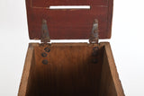 Antique 1800s Red Washed Wood Voting Ballot Box | Lawrence County Ohio