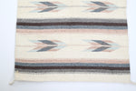 Vintage 1970s Southwestern Arrow Pattern Natural Colors Loomed Rug | 60" X 28"