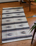 Vintage 1970s Southwestern Arrow Pattern Natural Colors Loomed Rug | 60" X 28"