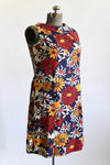 Vintage 1970s Large Red Blue Yellow Floral Sleeveless Mini Dress | by Liberty Circle