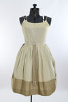 Vintage Late 50s Early 60s Small Green Gingham Sleeveless Sundress