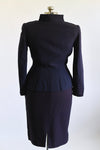 Vintage 1950s Medium Navy Blue Wounded Skirt Suit | by Lilli Ann