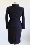 Vintage 1950s Medium Navy Blue Wounded Skirt Suit | by Lilli Ann