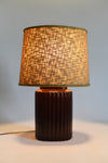 Vintage 1970s Brown Modern Ceramic Table Lamp