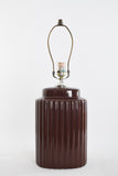 Vintage 1970s Brown Modern Ceramic Table Lamp