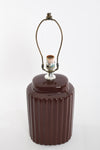 Vintage 1970s Brown Modern Ceramic Table Lamp