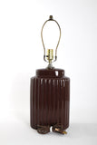 Vintage 1970s Brown Modern Ceramic Table Lamp